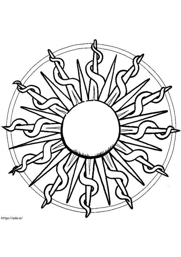 I Mandala Del Sole In Un Cerchio