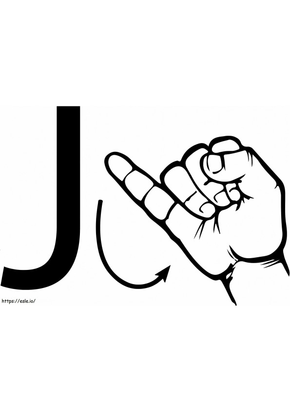 Letter J coloring page