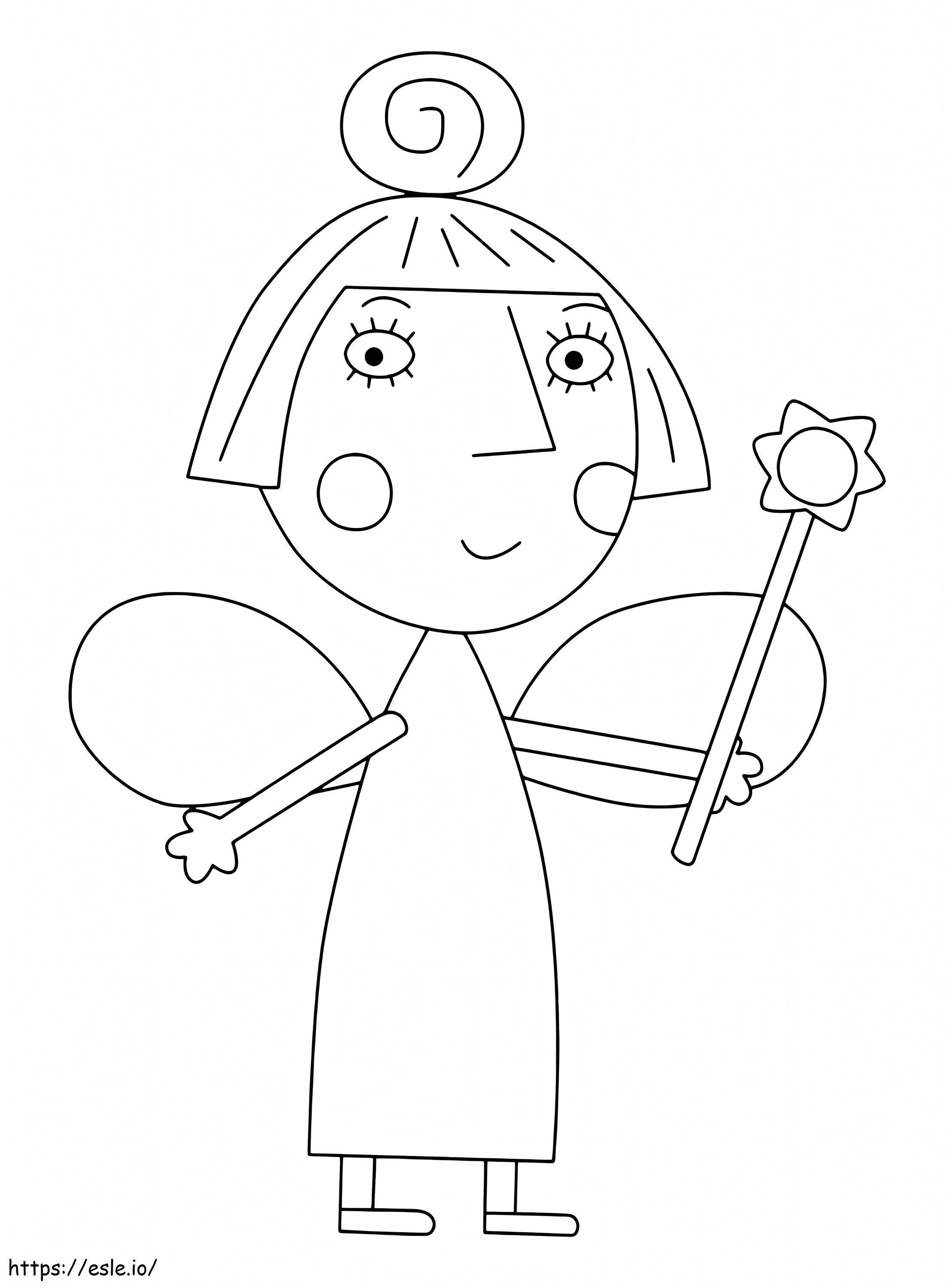 Nanny Plum With Her Magic Wand coloring page