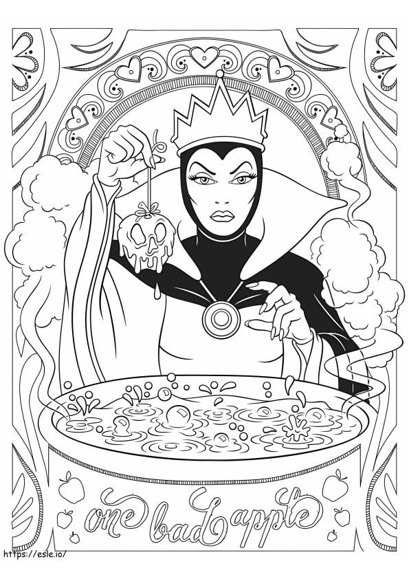 Queen Grimhilde Disney Villain coloring page