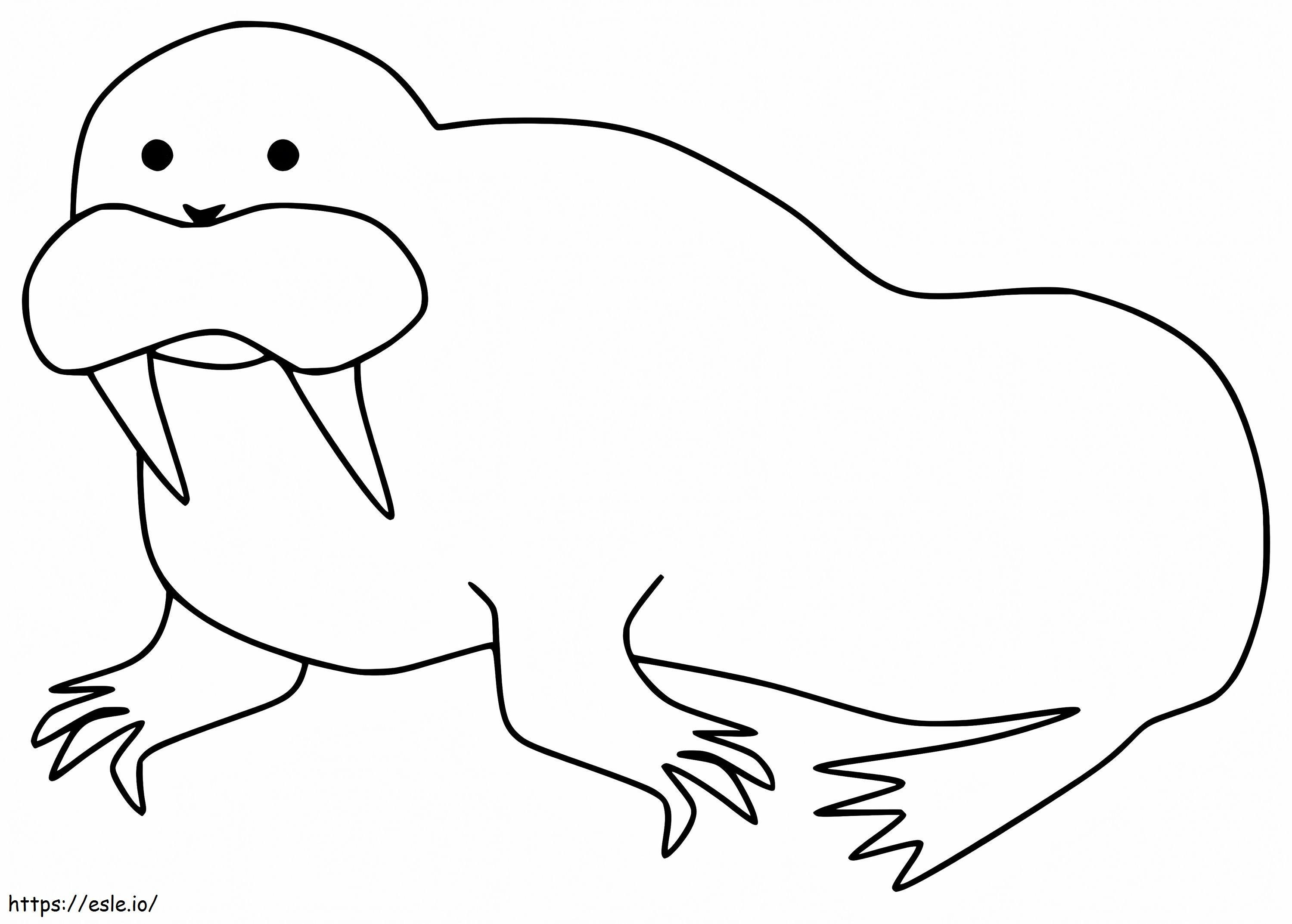 Printable Walrus coloring page