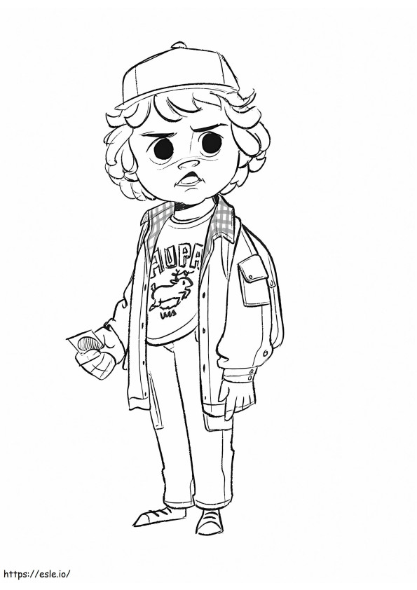 Dustin Stranger Things Coloring Page 1 coloring page