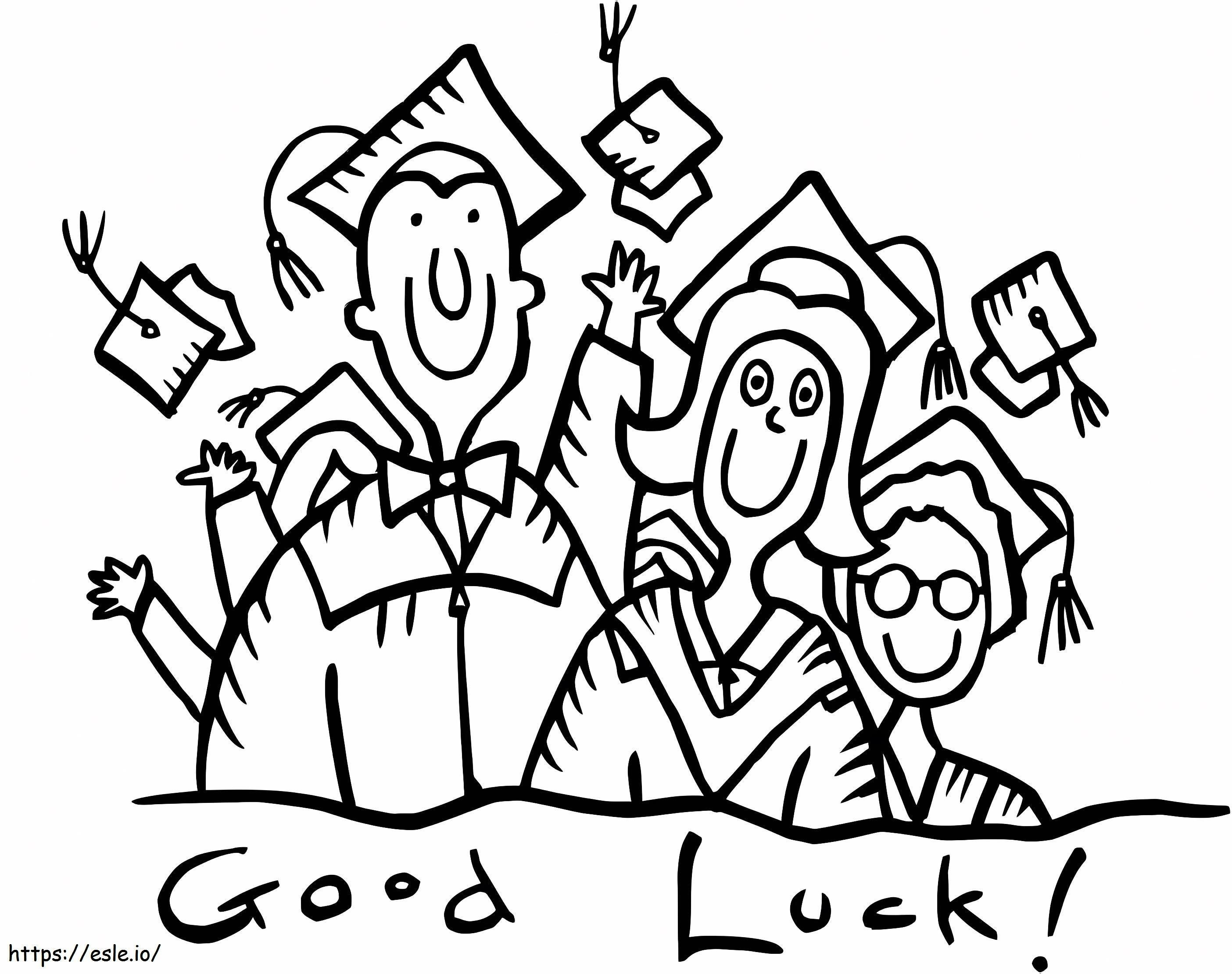 Graduation Good Luck coloring page
