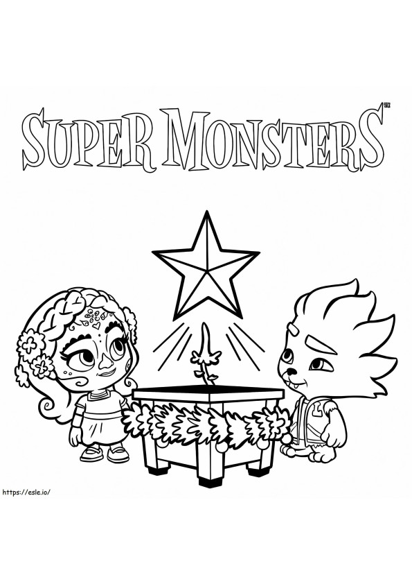 Monster Super 1 Gambar Mewarnai