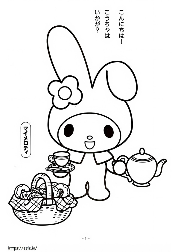 Kawaii My Melody 6 671X1024 coloring page