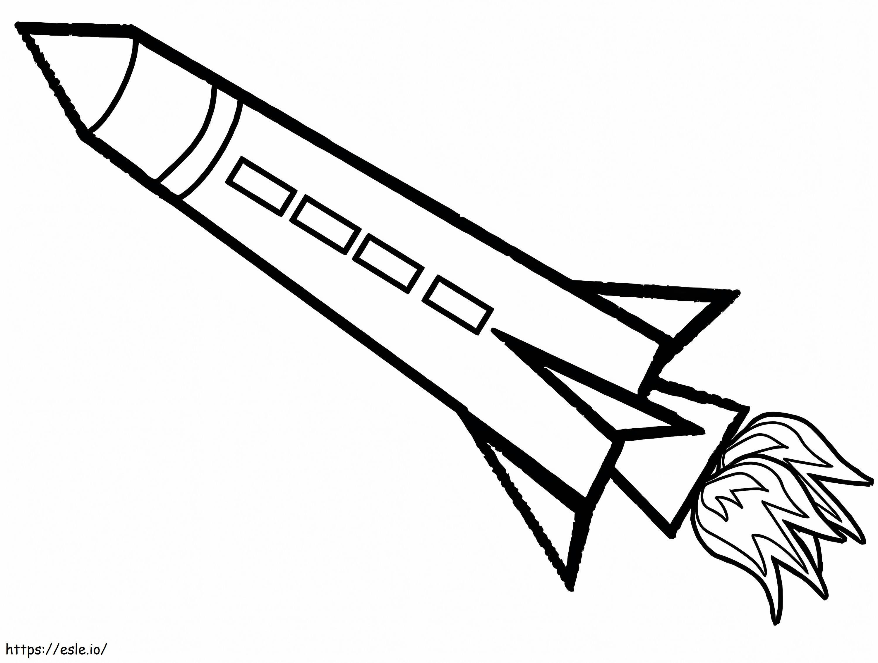 Long Spaceship coloring page