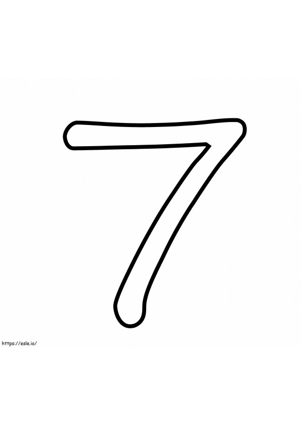 Número grátis 7 para colorir
