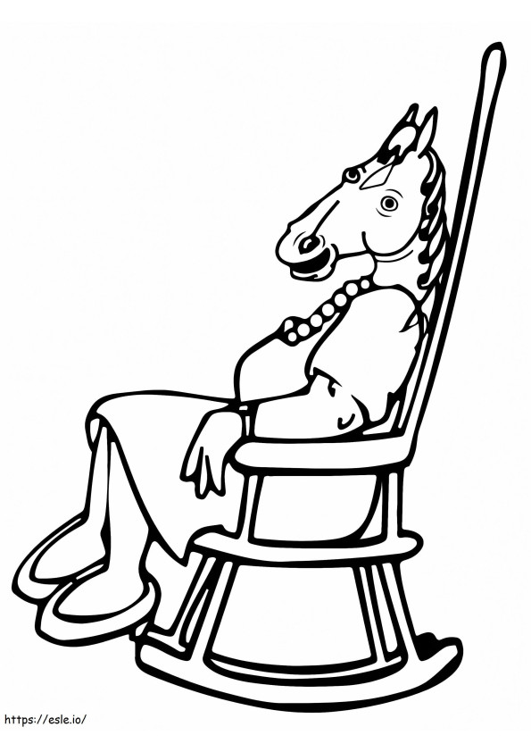 Sitting Beatrice Horseman coloring page
