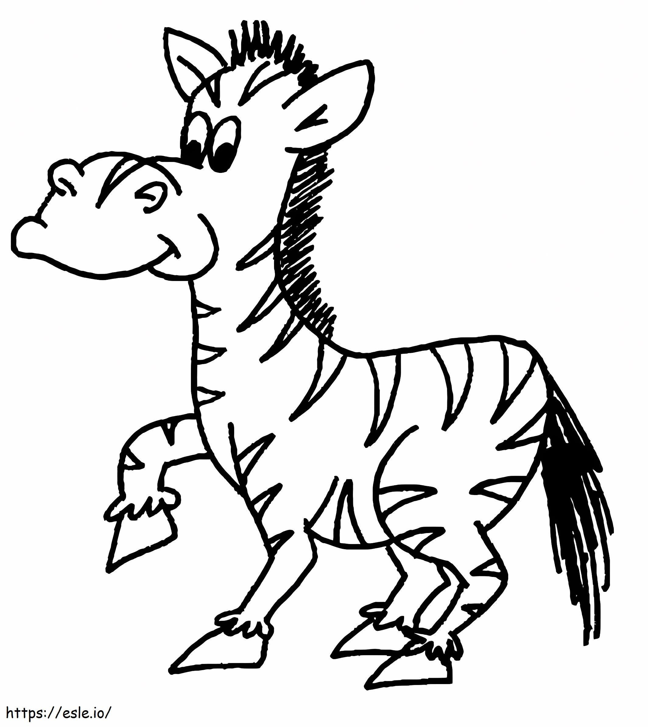 Simple Zebra Drawing coloring page