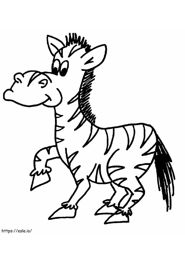 Simple Zebra Drawing coloring page