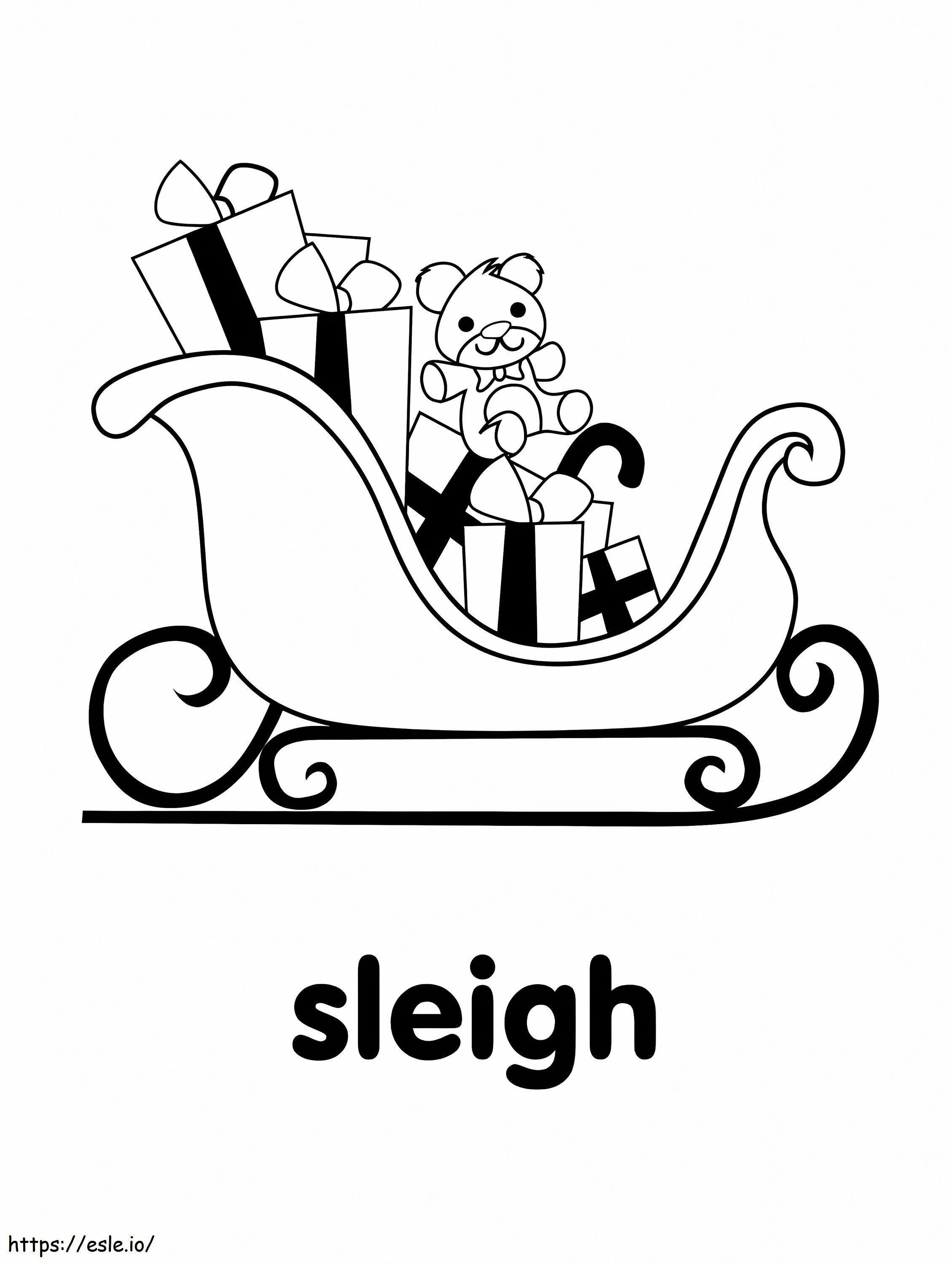 Sleigh coloring page