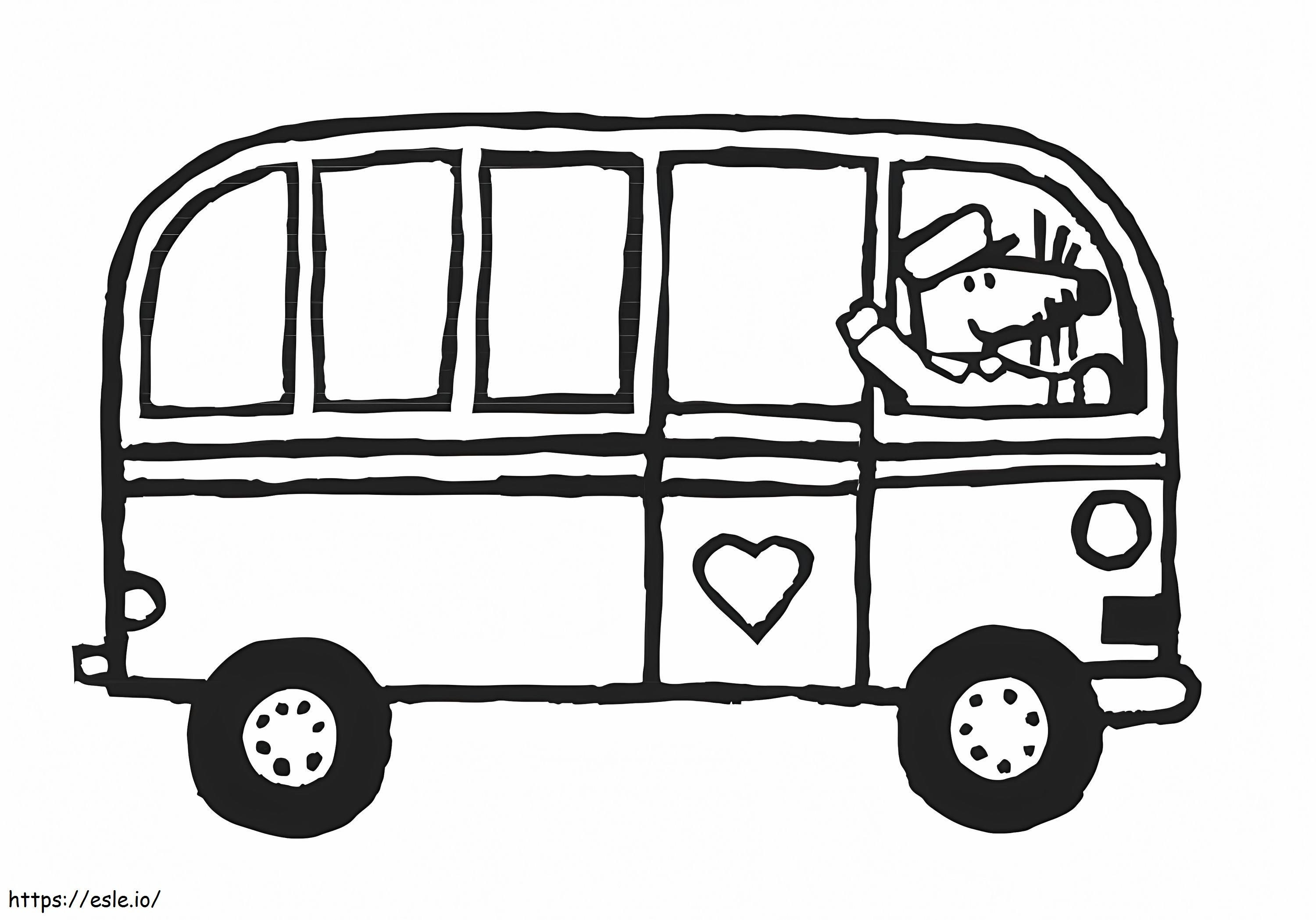 Maisy no ônibus para colorir