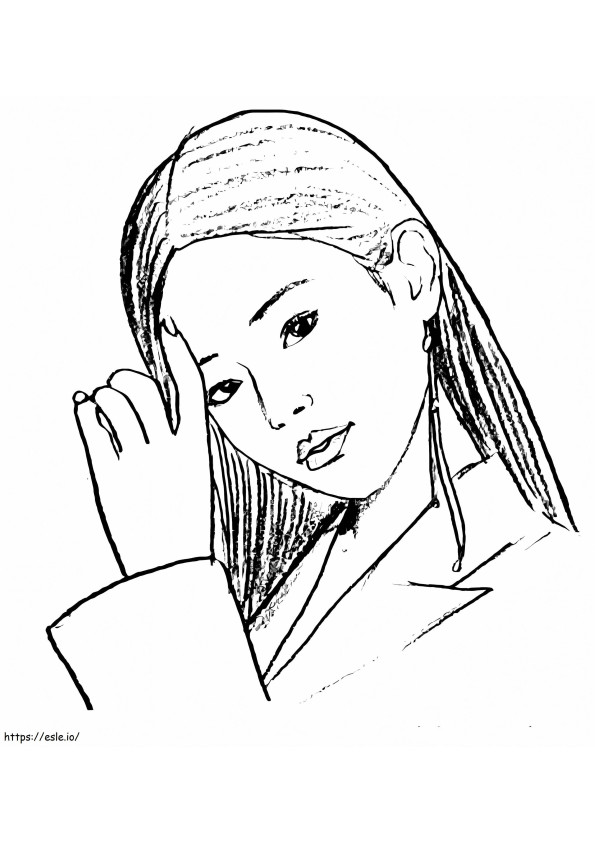 Kim Jennie From Blackpink coloring page