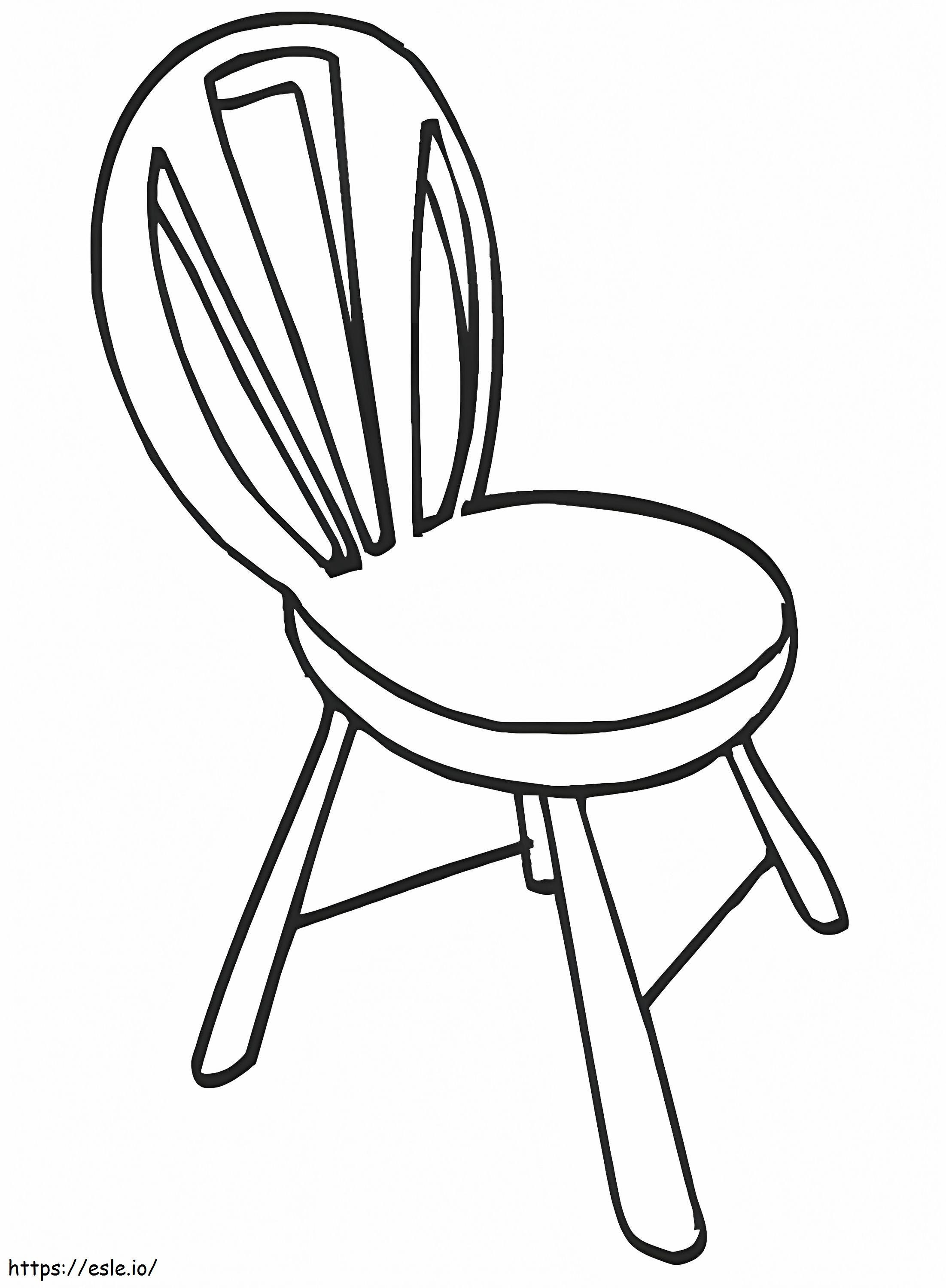 Krzesło do druku kolorowanka