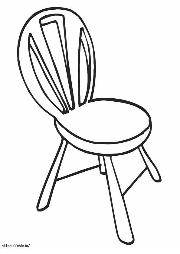 印刷可能な椅子 ぬりえ - 塗り絵