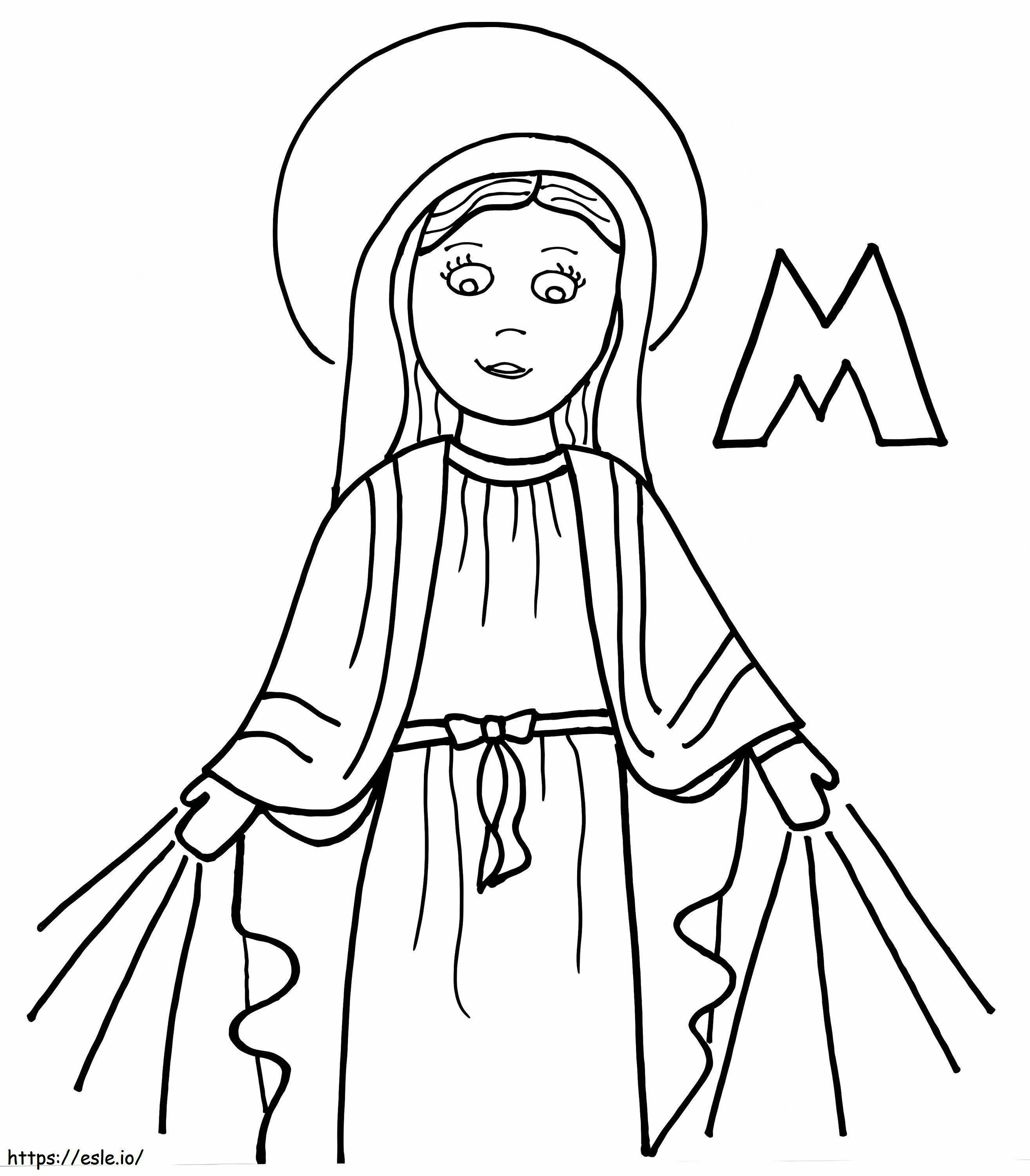 Maria Mother of Jesus Ilmainen tulostettava värityskuva