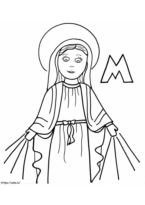 İsa'nın Annesi Meryem Ücretsiz Yazdırılabilir boyama
