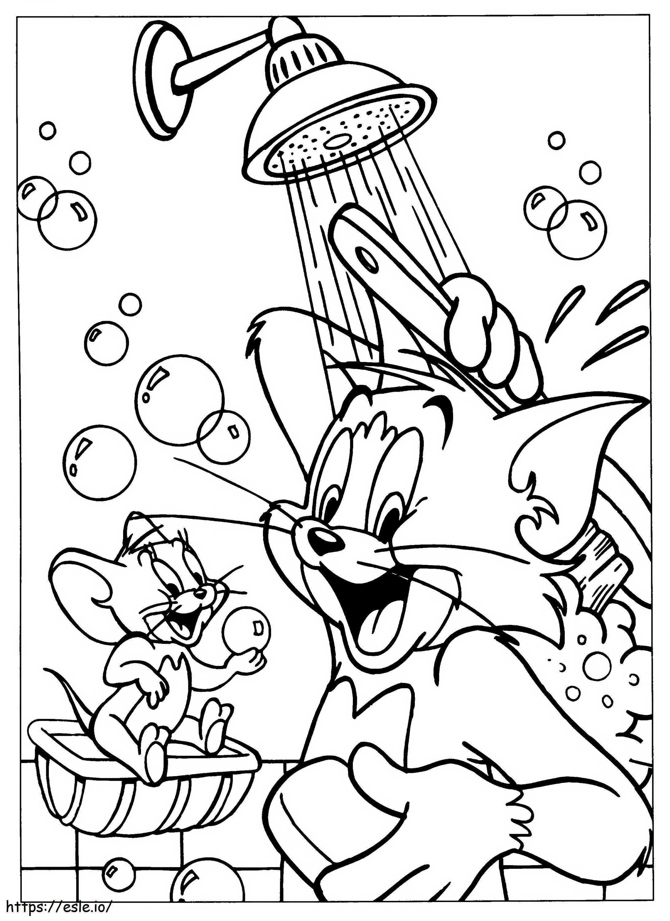 1548378094 Tom și Jerry pentru copii la scară 2 de colorat