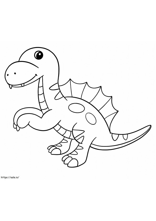 Baby Spinosaurus kleurplaat