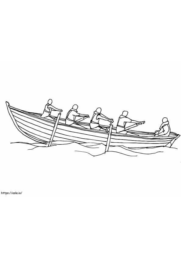 Rowing Free Printable coloring page