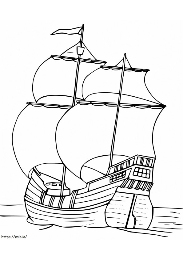 Mayflower 10 coloring page