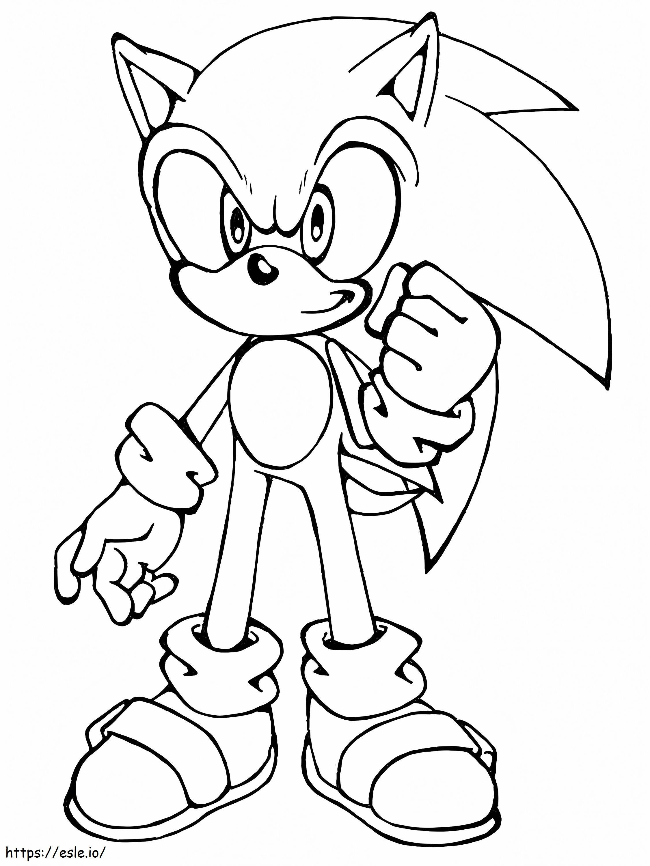 Sonic 2 coloring page