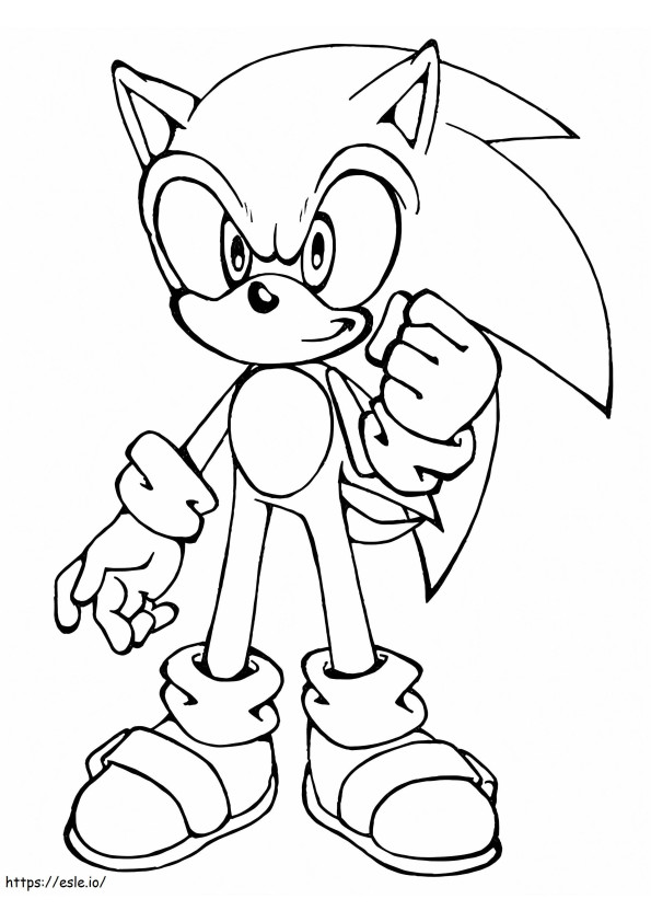 Sonic 2 coloring page