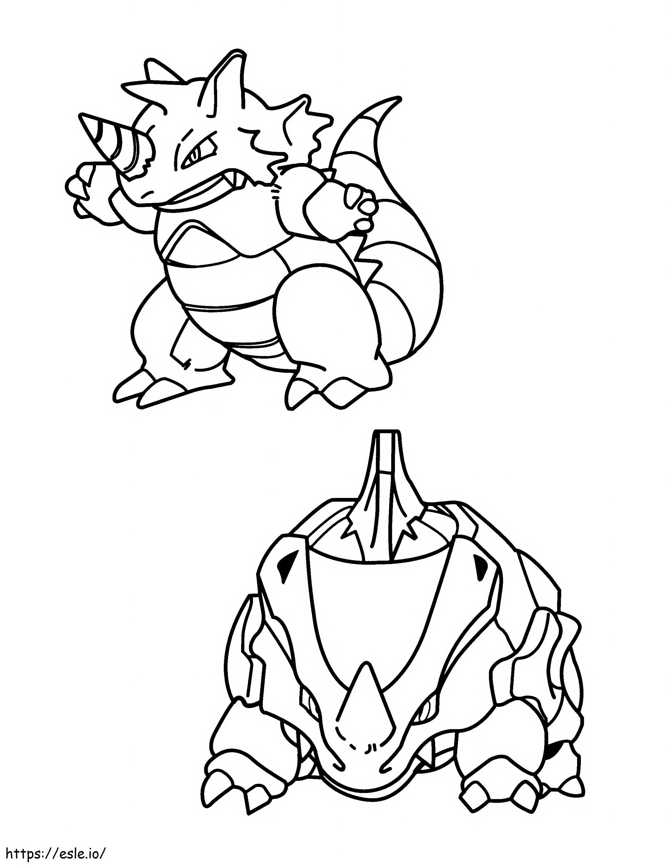 Rhydon 5 Scaled coloring page