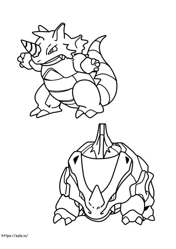Rhydon 5 Scaled coloring page
