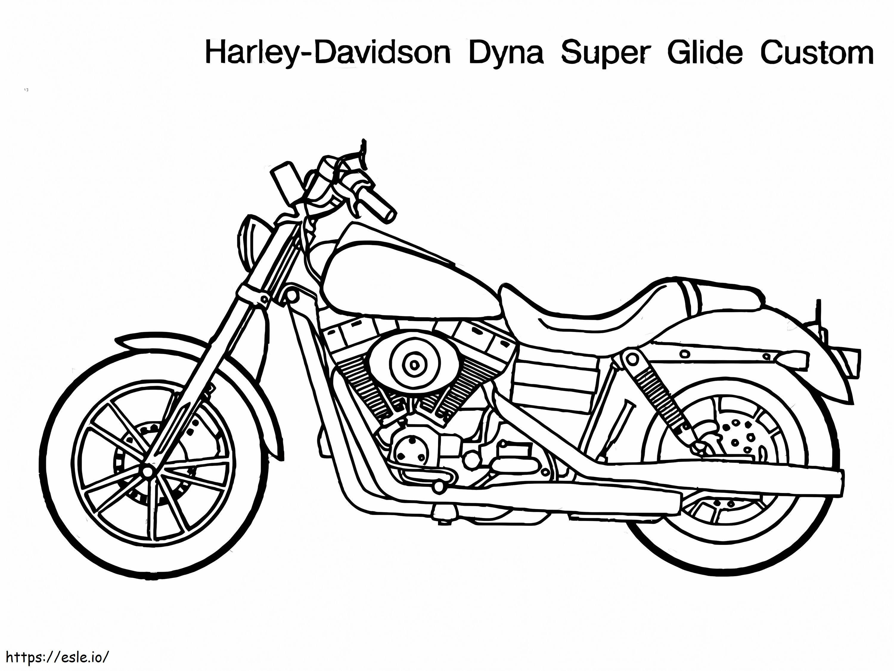 Harley Davidson para niño para colorear