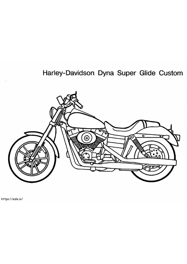 Harley Davidson para niño para colorear