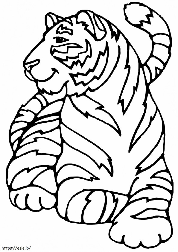1526200144 Amur Tiger A4 coloring page