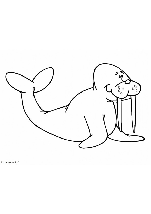 Glückliches Walross ausmalbilder