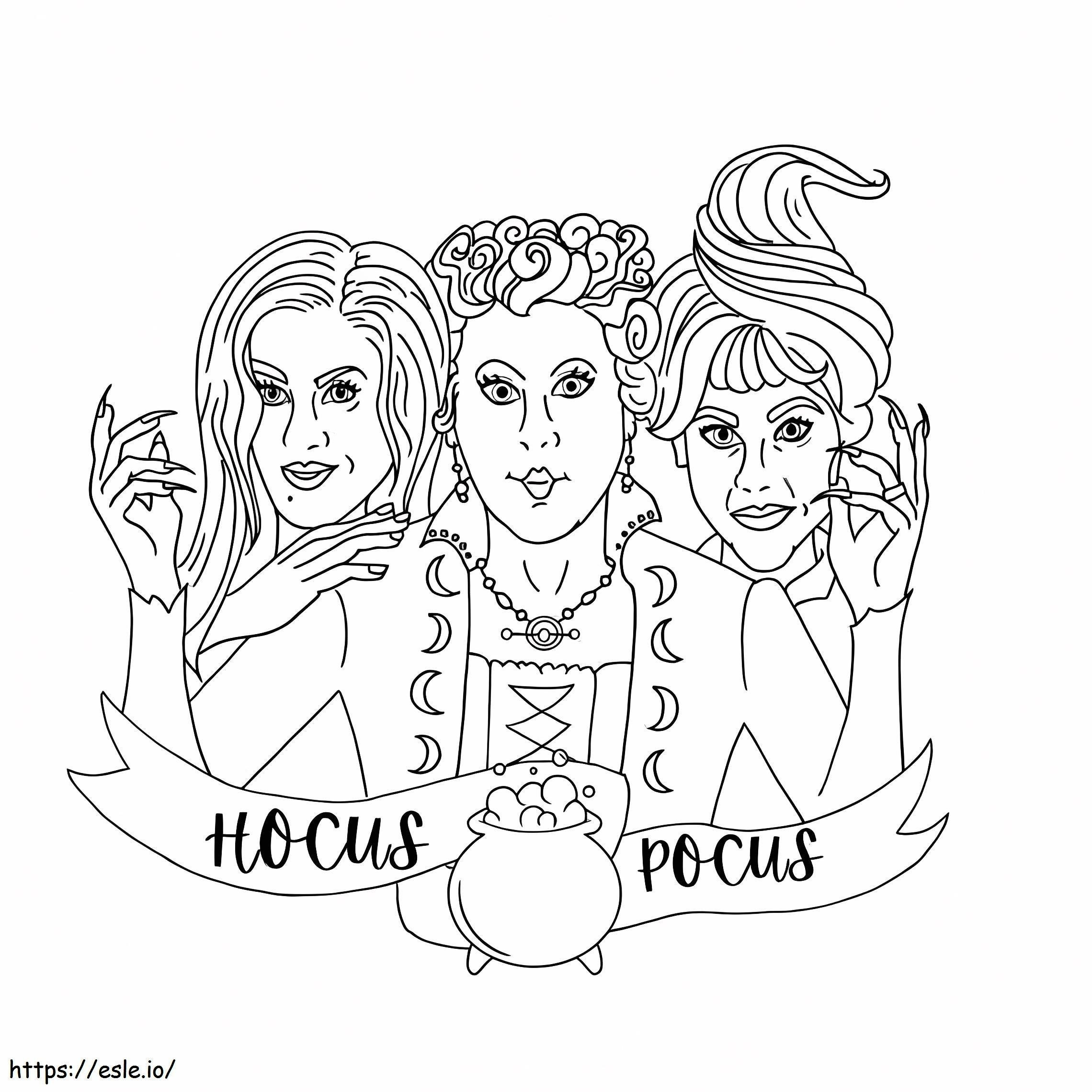 Tulosta Hocus Pocus värityskuva