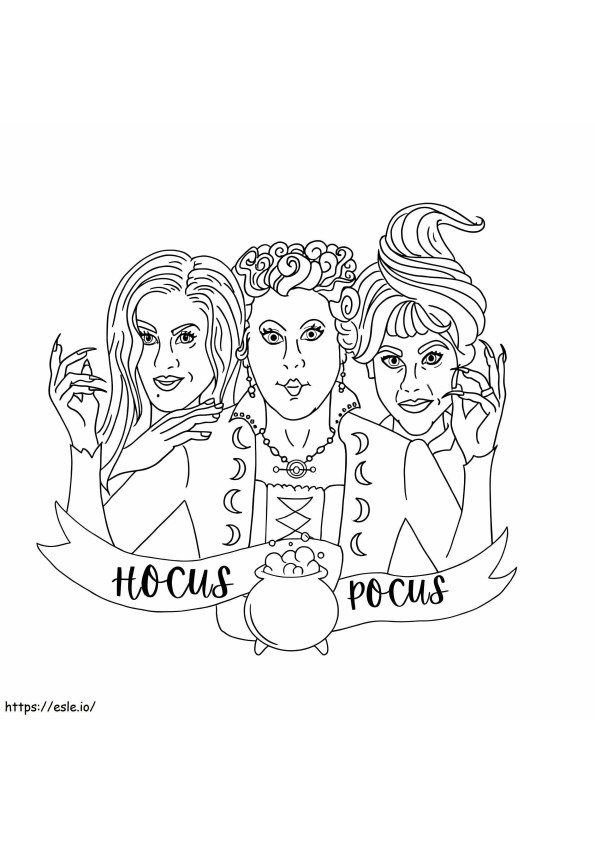 Tulosta Hocus Pocus värityskuva