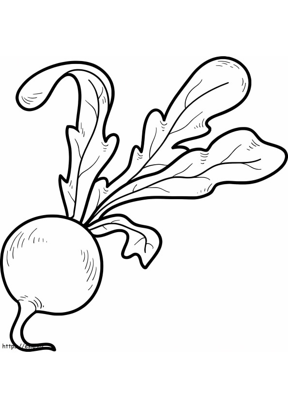 Red Radish coloring page