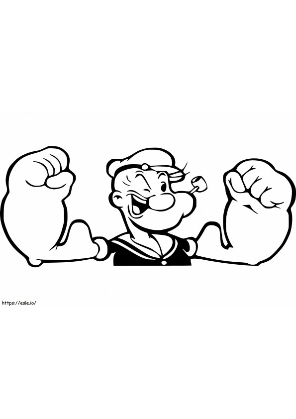 Popeye yang kuat Gambar Mewarnai