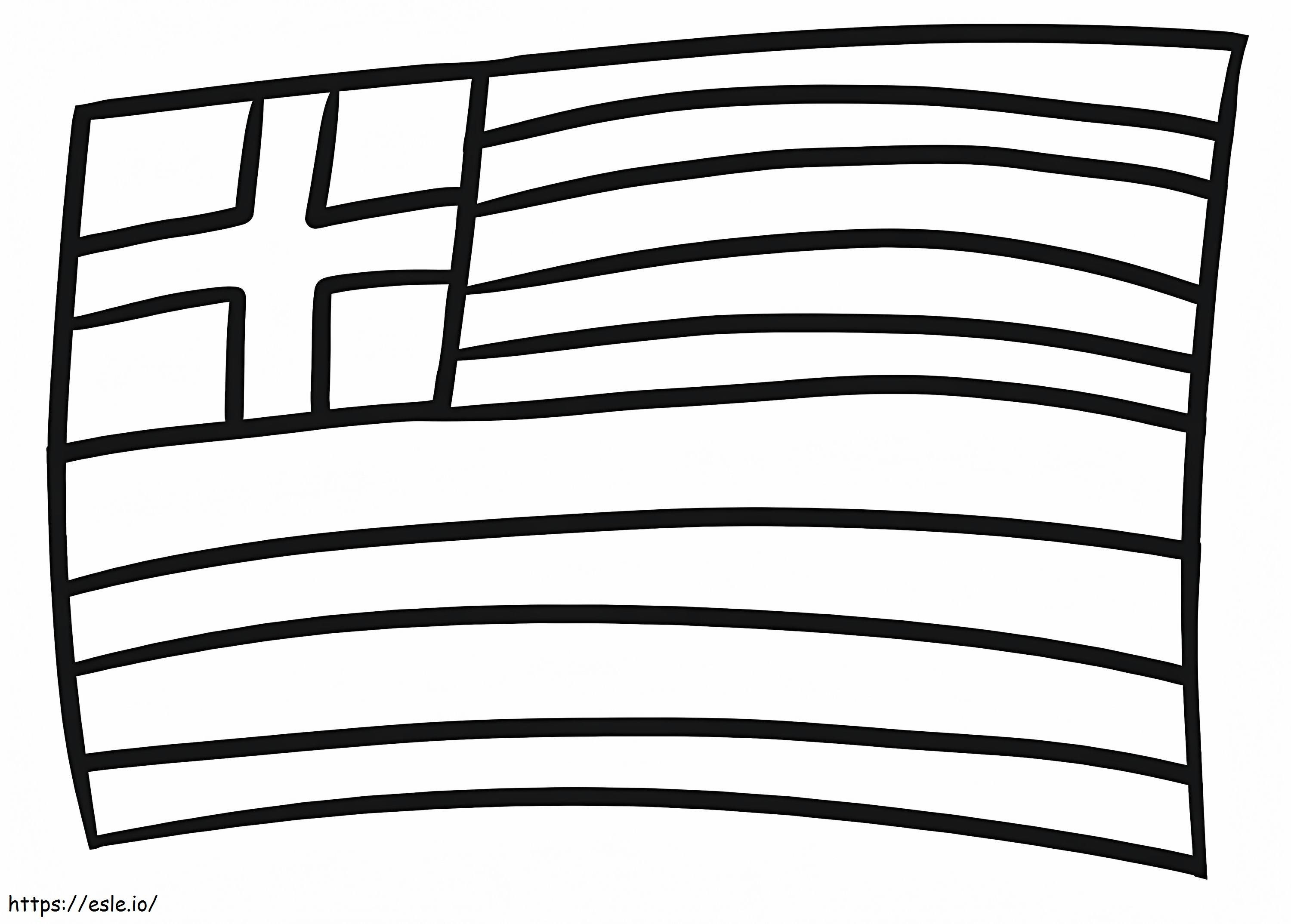 Flag Of Greece 2 coloring page