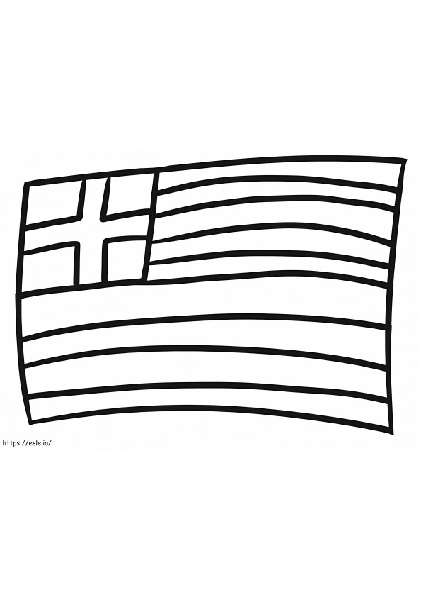 Bendera Yunani 2 Gambar Mewarnai