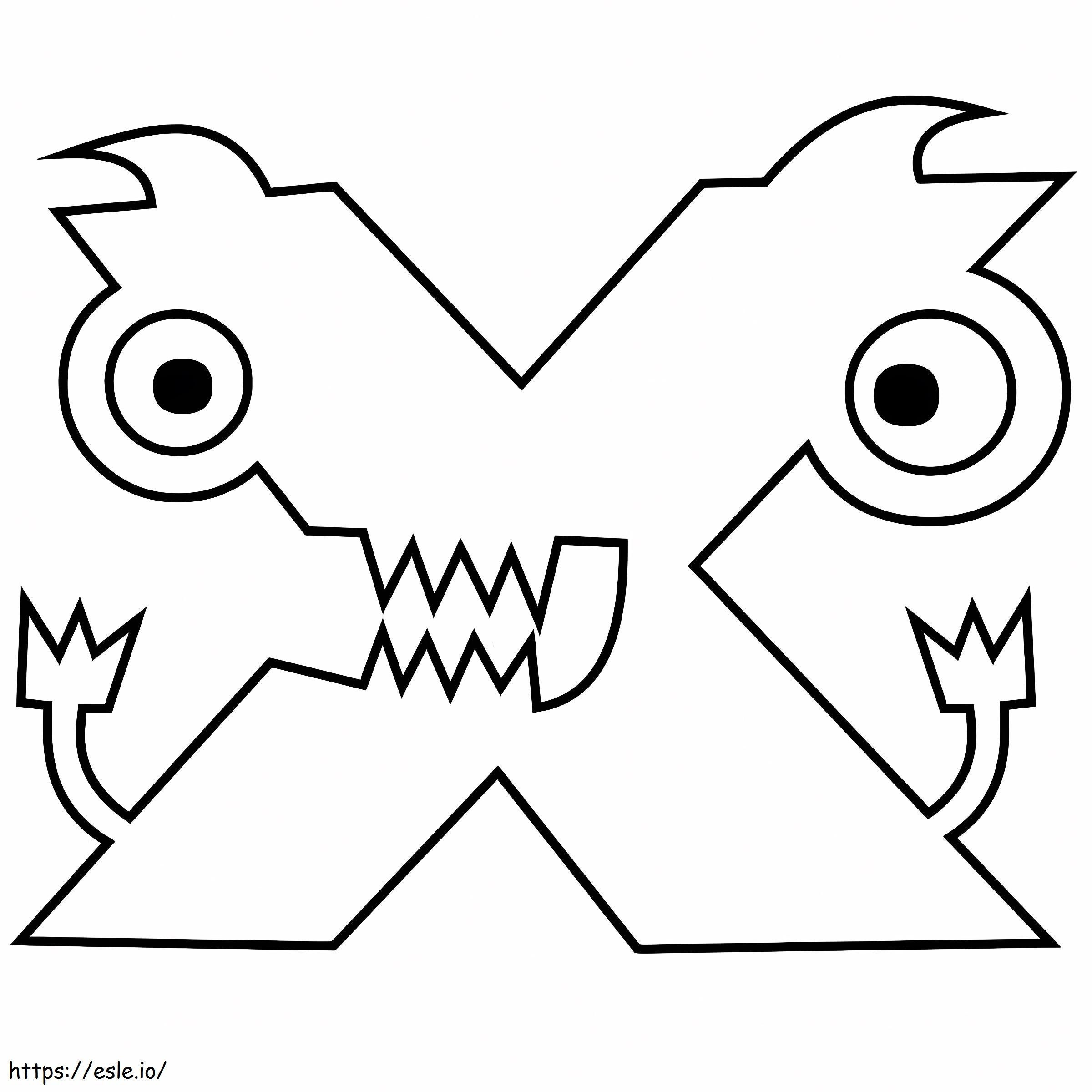 Letter X 4 coloring page