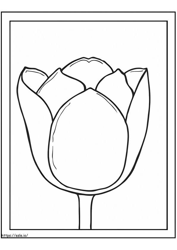 Molduras para fotos de tulipas para colorir