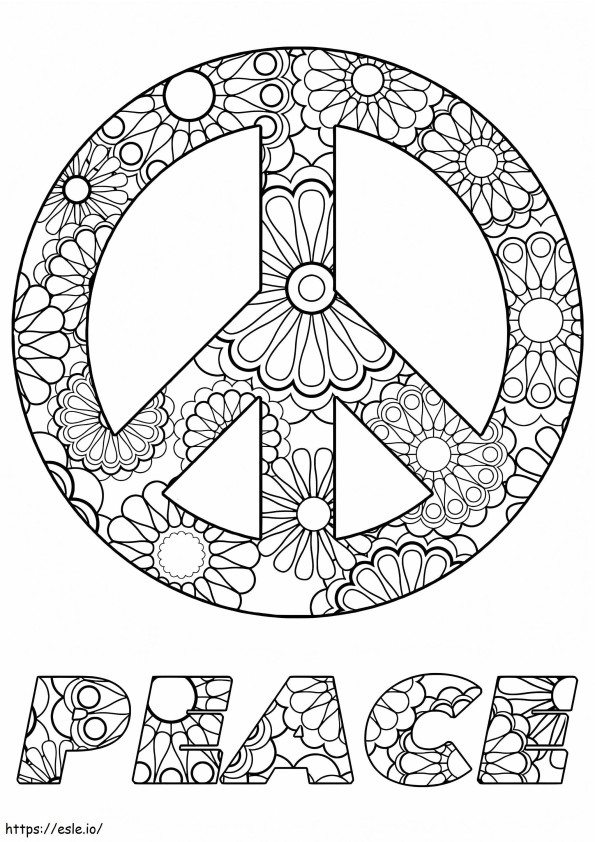 Peace Sign 4 coloring page