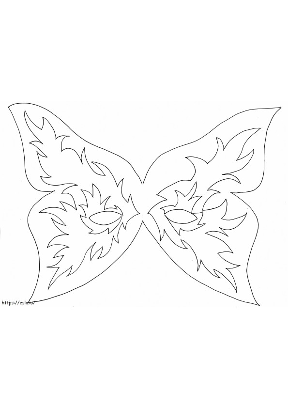 Popular Halloween Mask coloring page