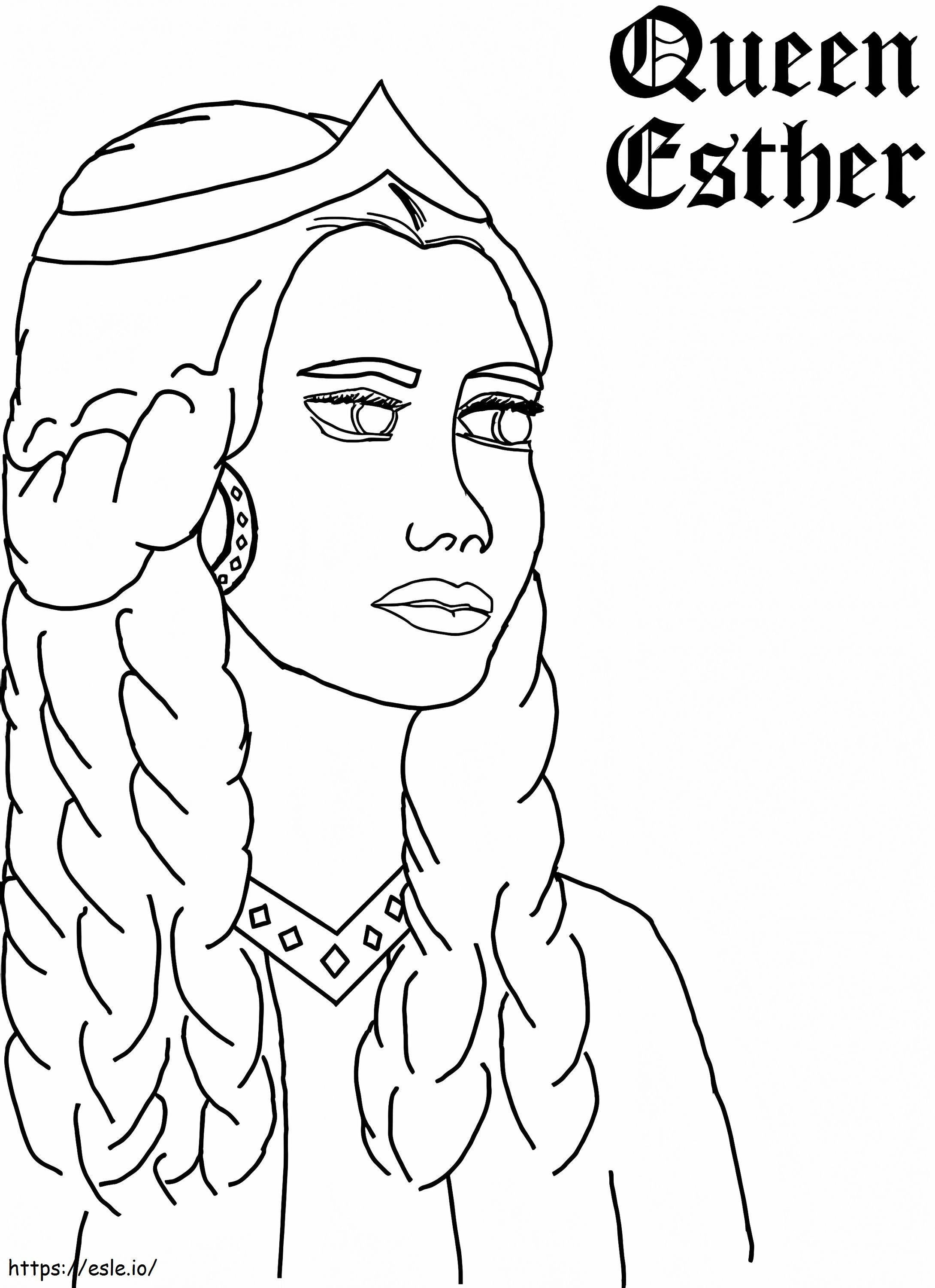 Reina Ester 6 para colorear