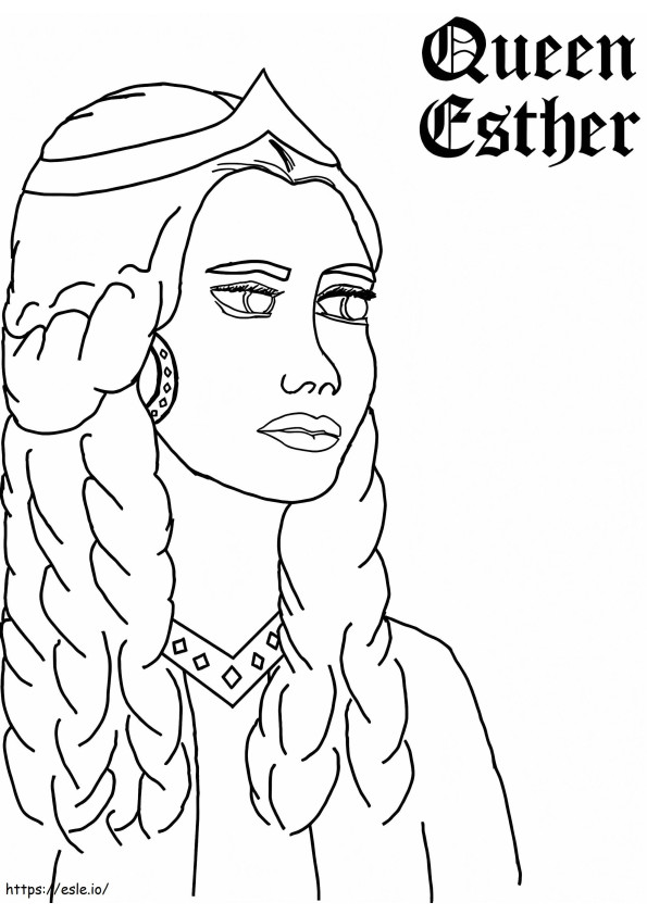 Coloriage Reine Esther 6 à imprimer dessin
