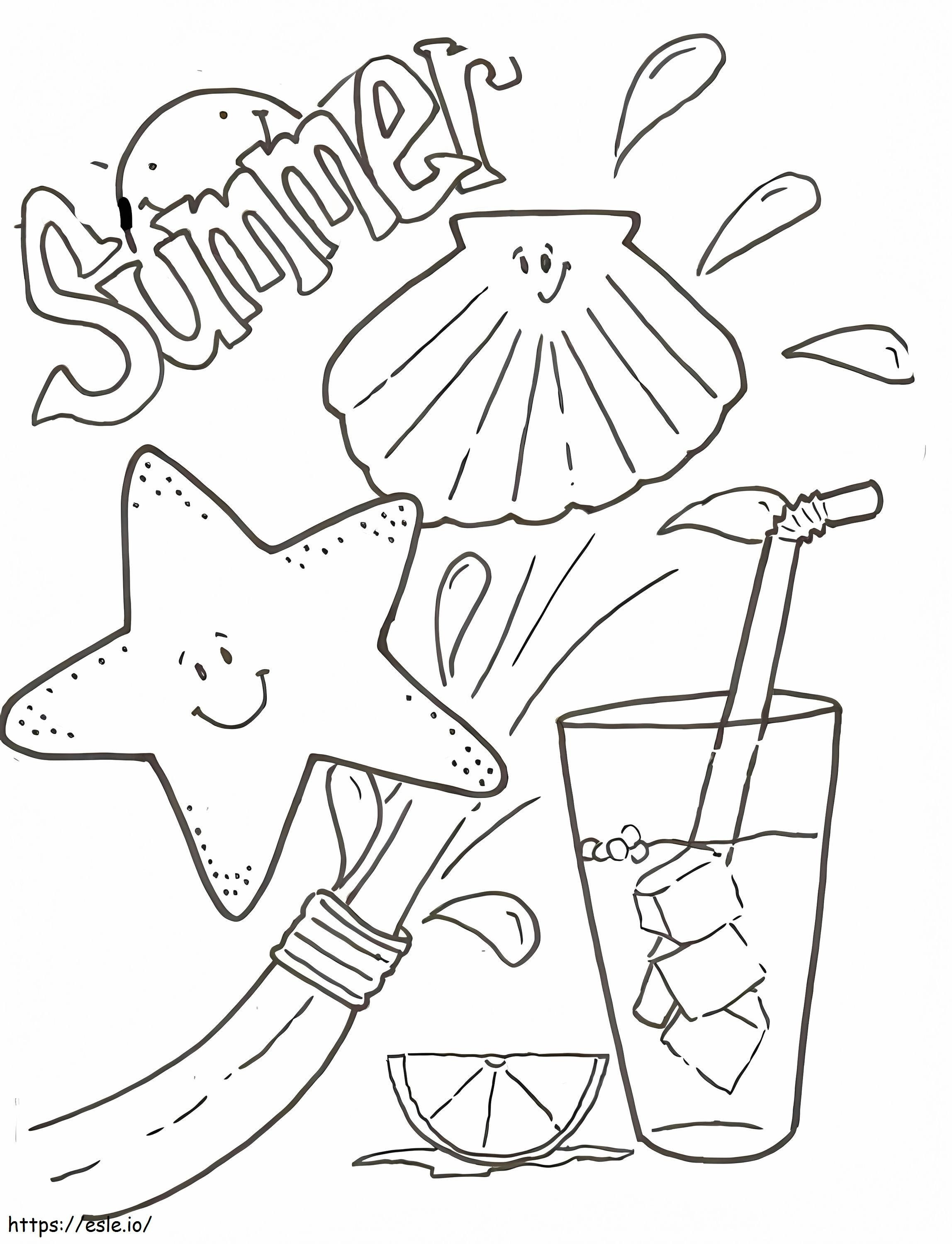 Summer Party coloring page