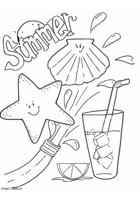 Summer Party coloring page