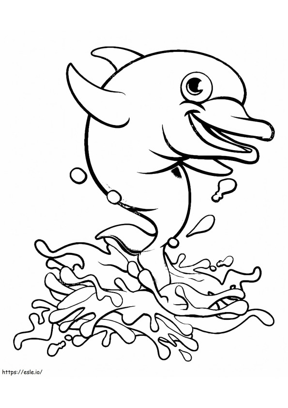 Friendly Dolphin coloring page