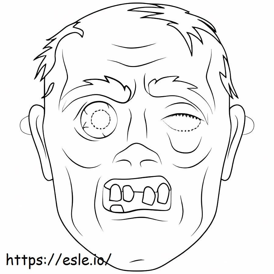Zombie Mask coloring page