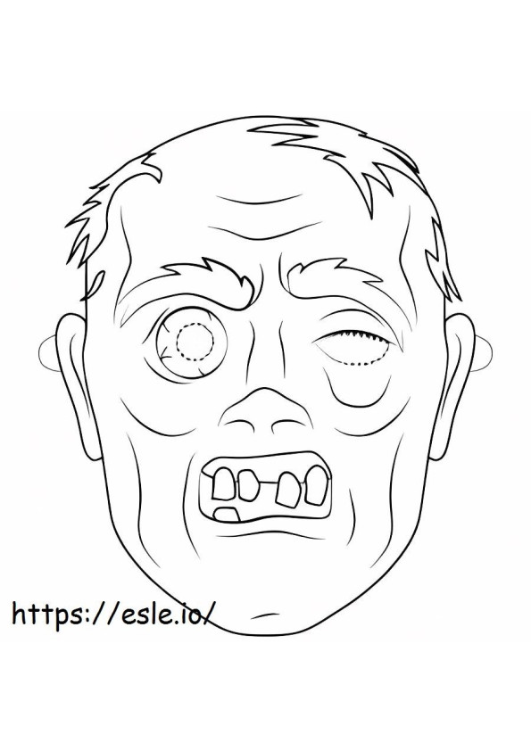 Zombie Mask coloring page